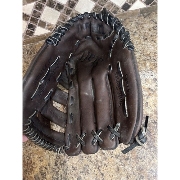 Wilson Staff Series A1853 13" Baseball Glove Dark Brown Leather LHT - Picture 3 of 5